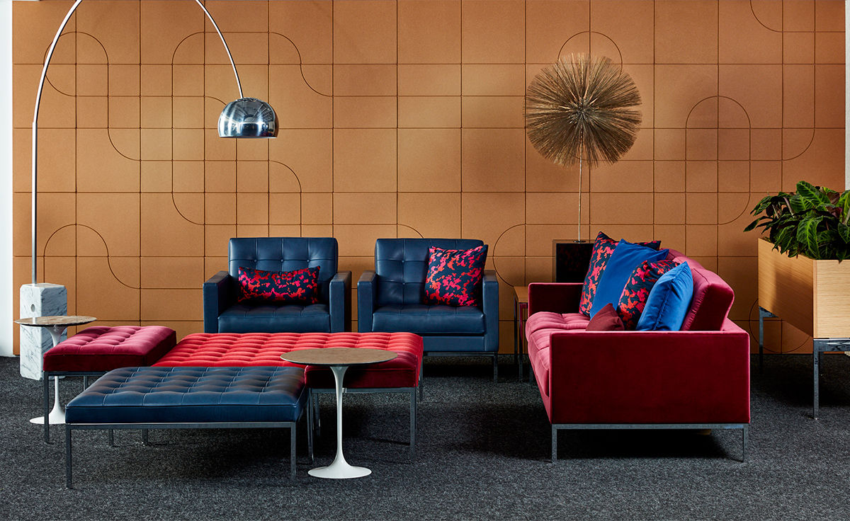 florence knoll relaxed two seat bench