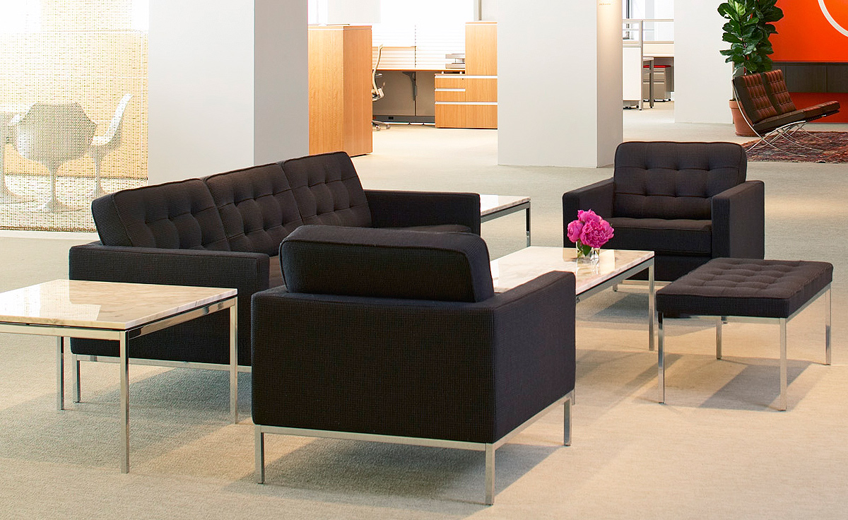 florence knoll two seat bench
