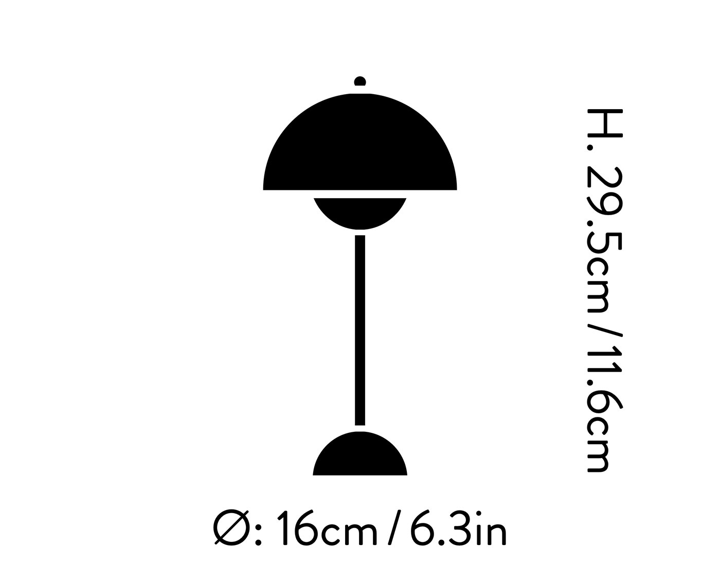 Flowerpot VP9 Portable Table Lamp