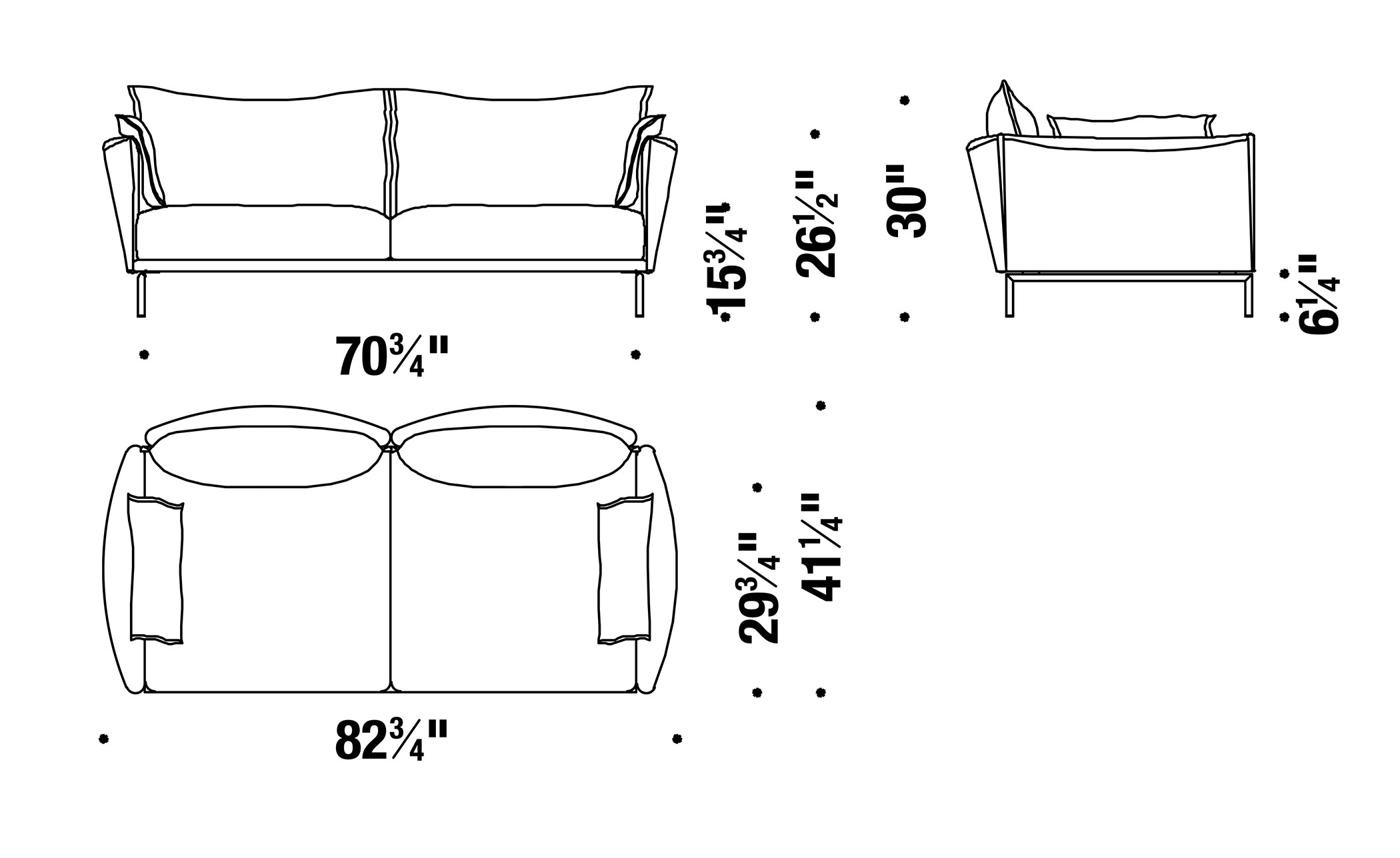 gentry 105 two seater sofa