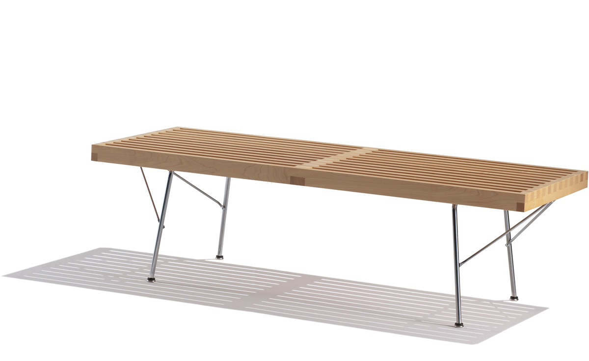 george nelson platform bench with metal base