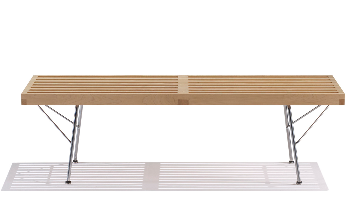 george nelson platform bench with metal base