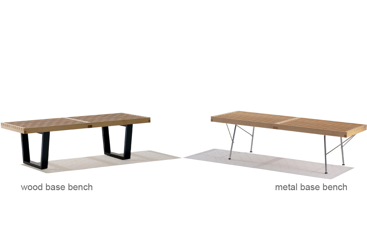 george nelson platform bench with metal base