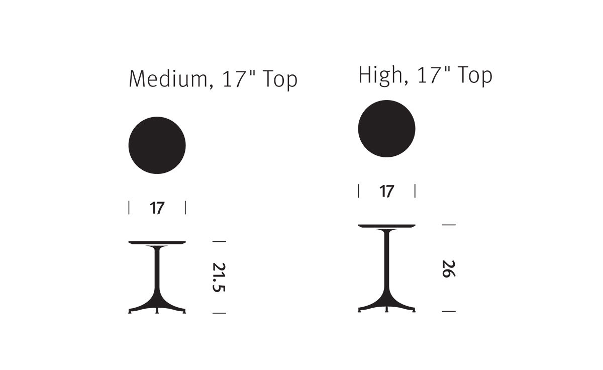 nelson pedestal table outdoor 17" dia.