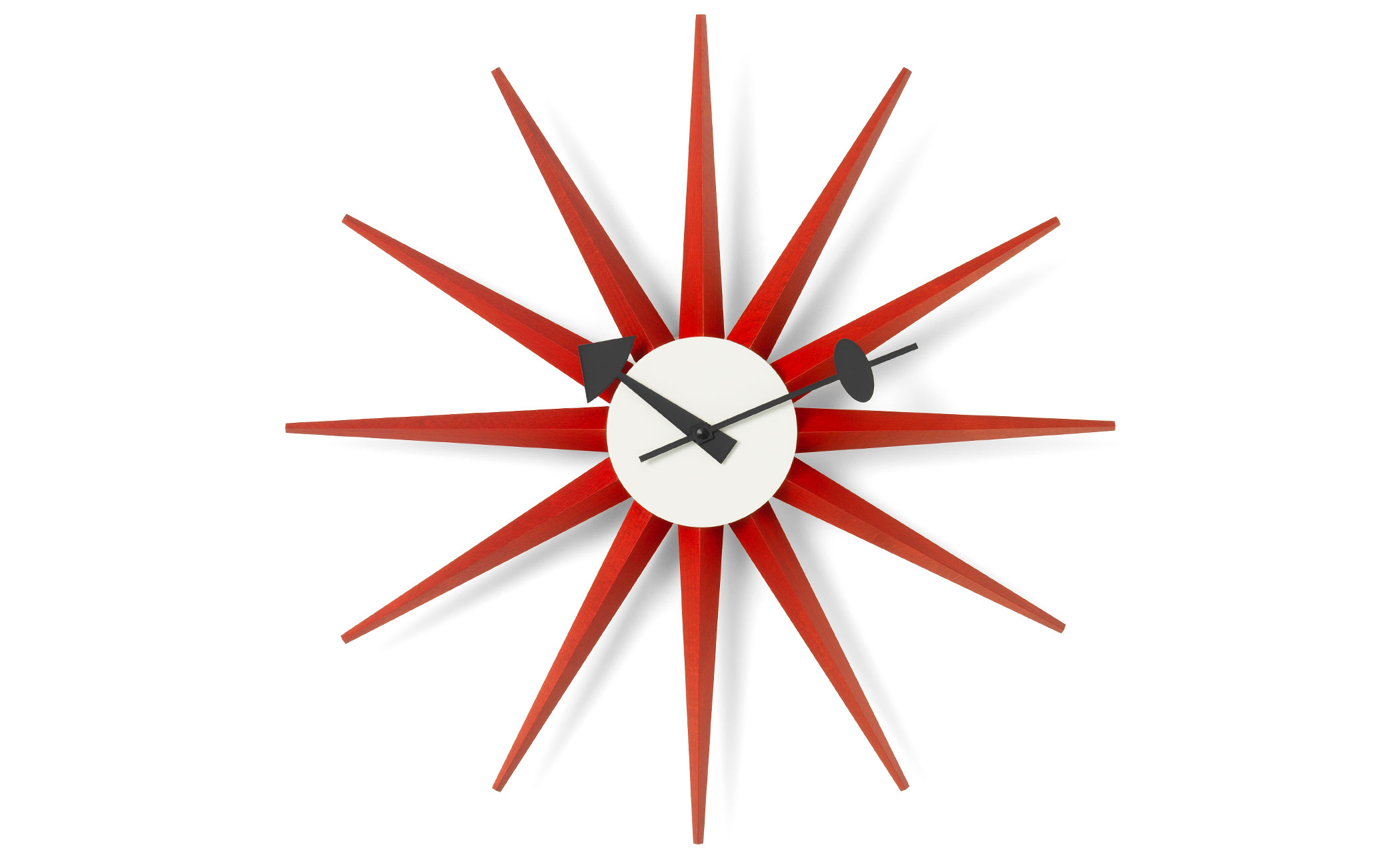 george nelson sunburst clock red
