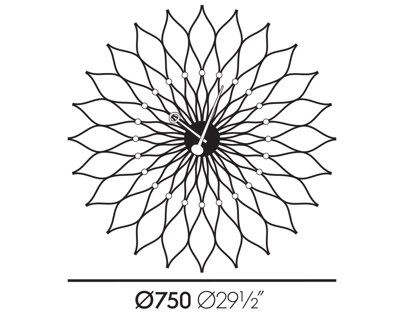 george nelson sunflower clock