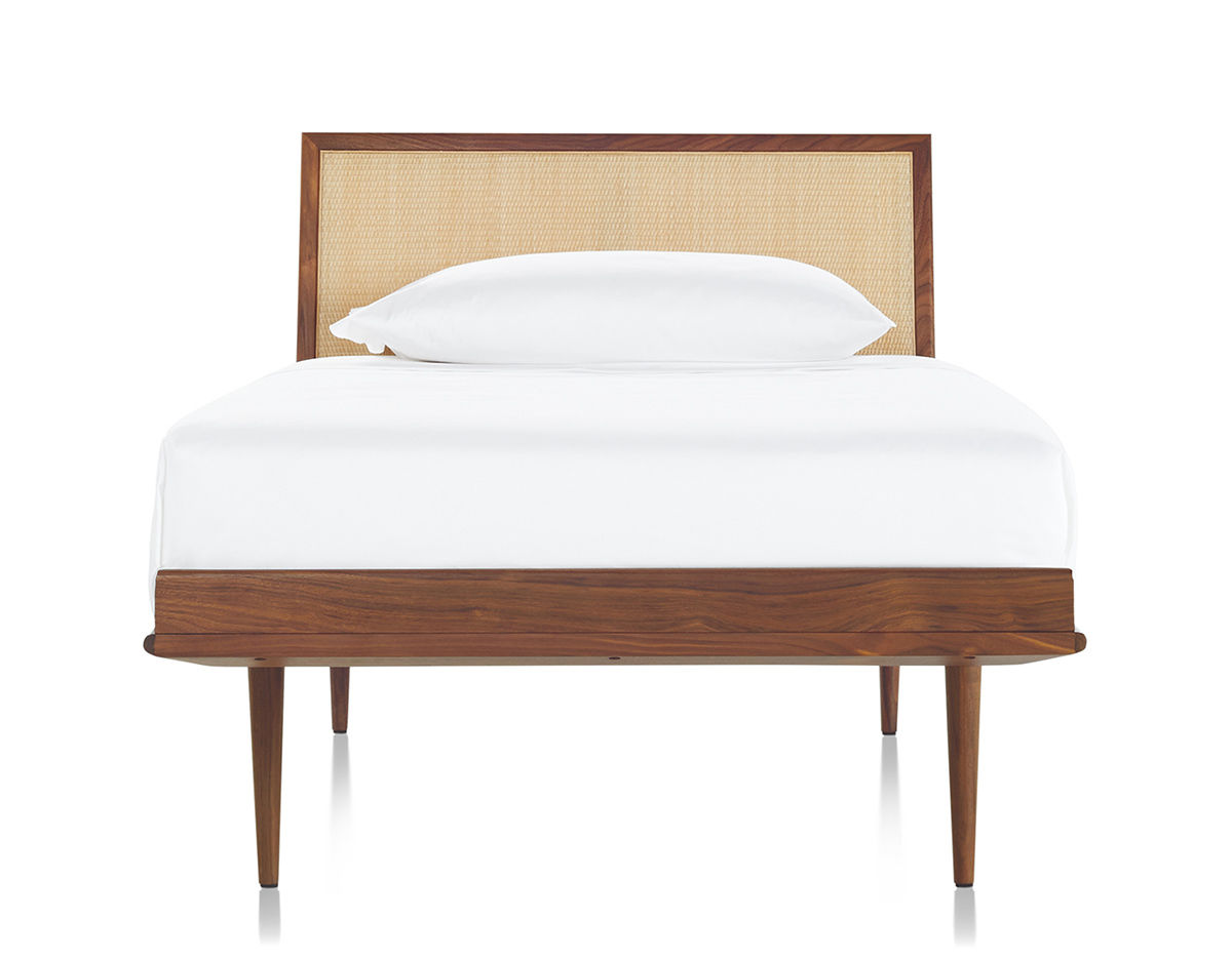 nelson thin edge bed with wood taper legs