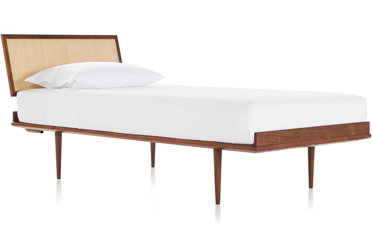 nelson thin edge bed with wood taper legs