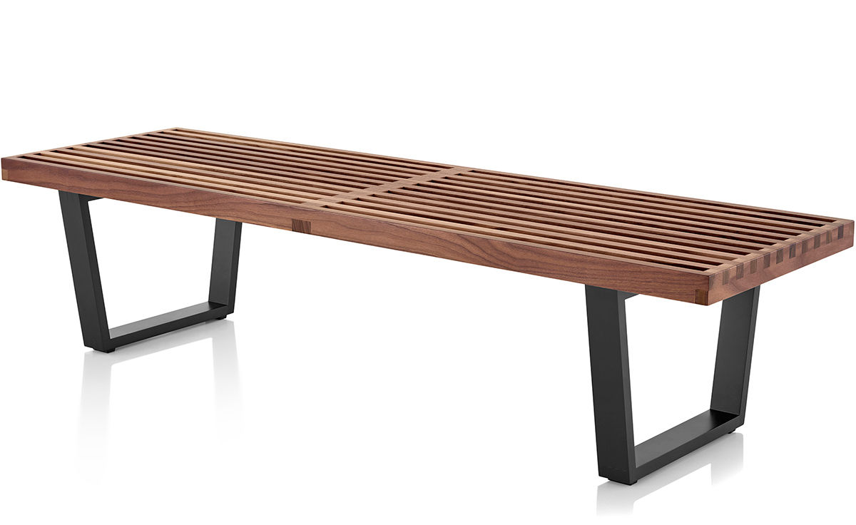 george nelson platform bench with wood base