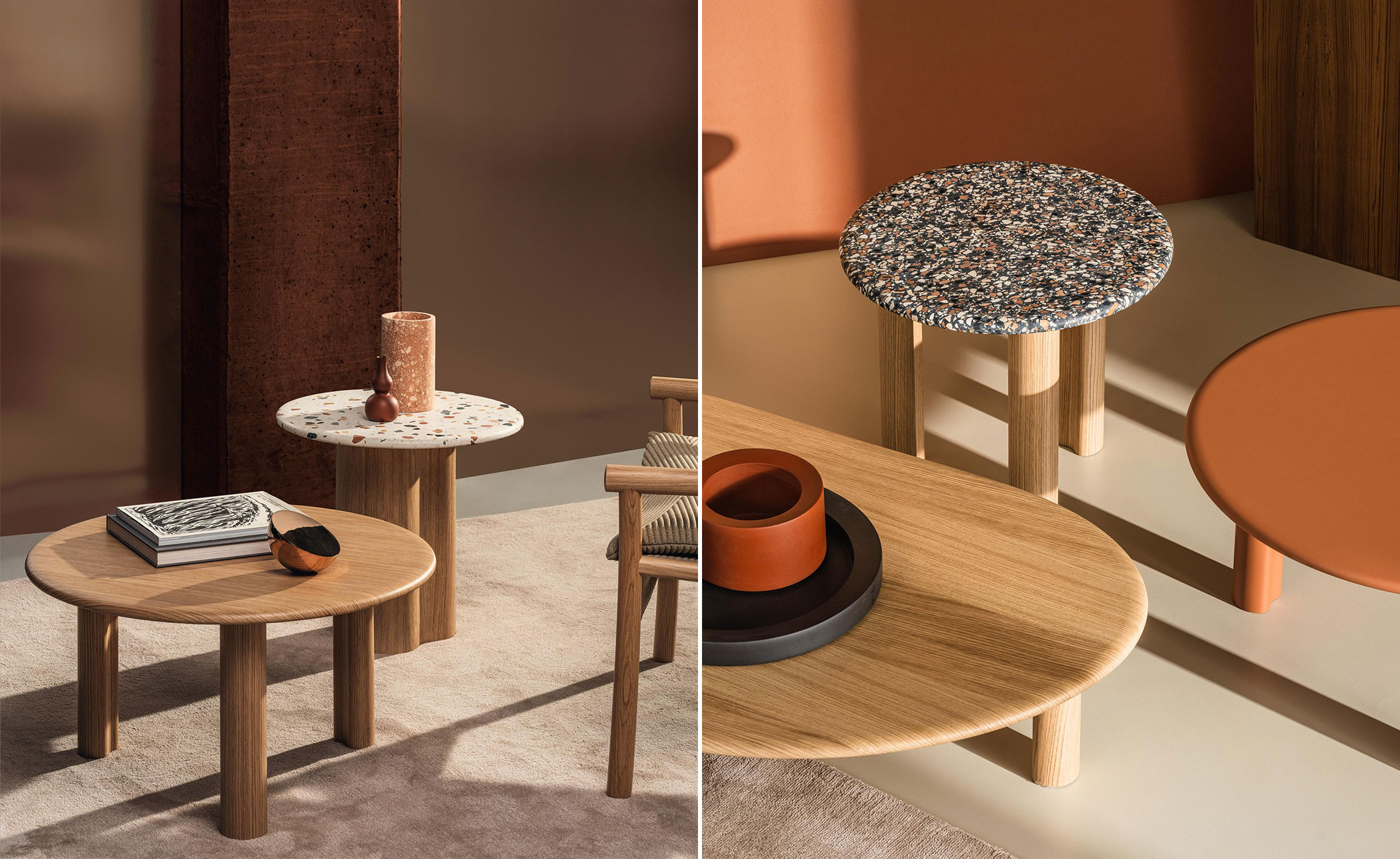 Ghia Round Table with 3 leg base