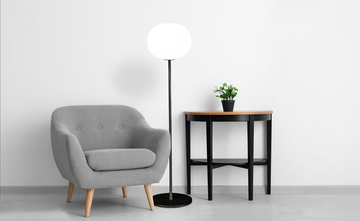 glo ball floor lamp
