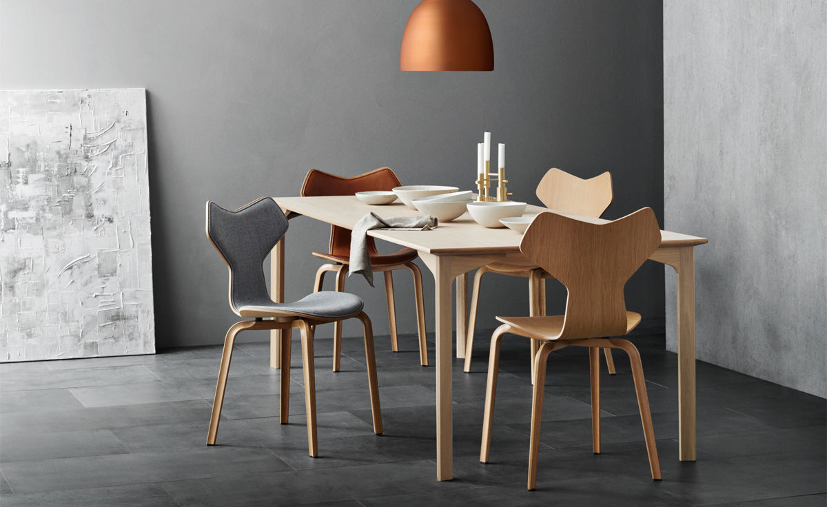 grand prix chair with wood legs and upholstered front
