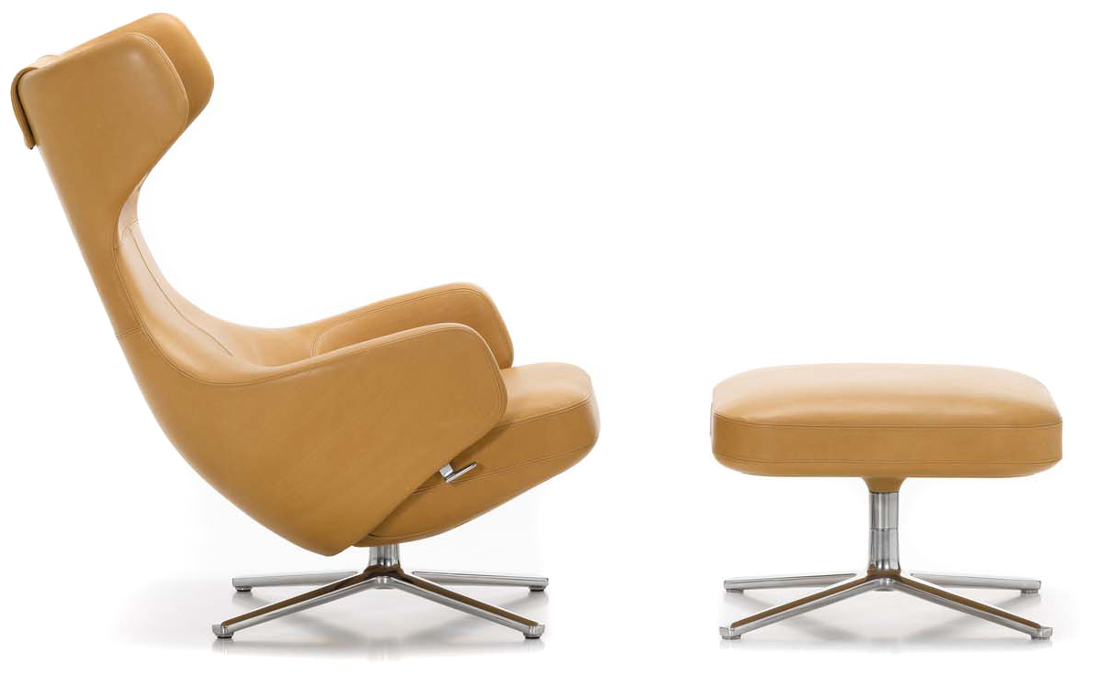 grand repos lounge chair & ottoman