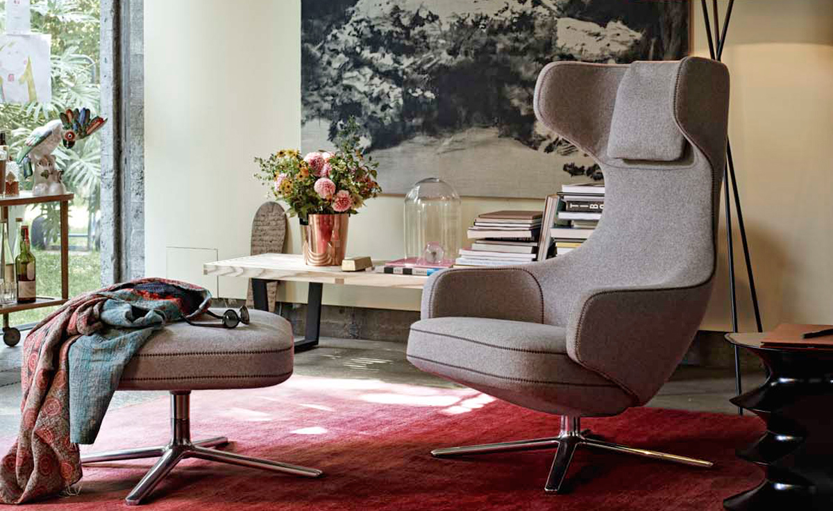 grand repos lounge chair & ottoman