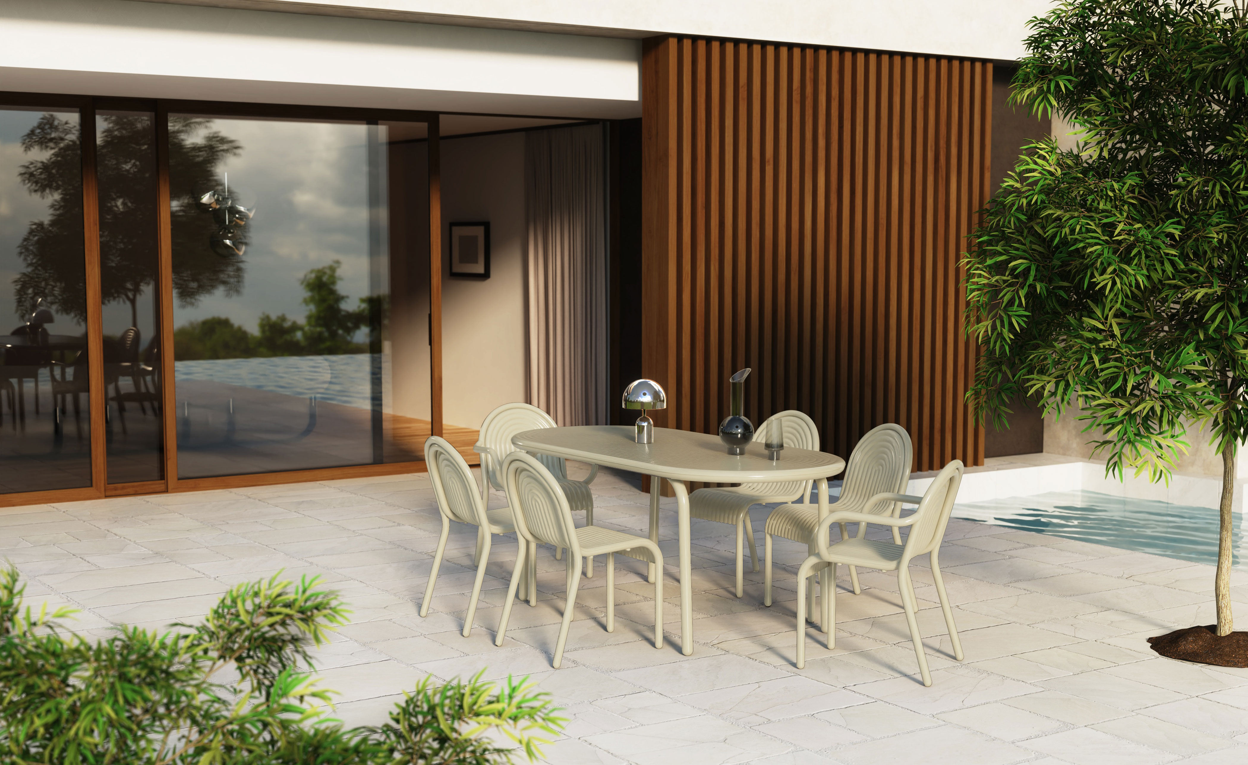 Groove Outdoor Armchair Set of 2