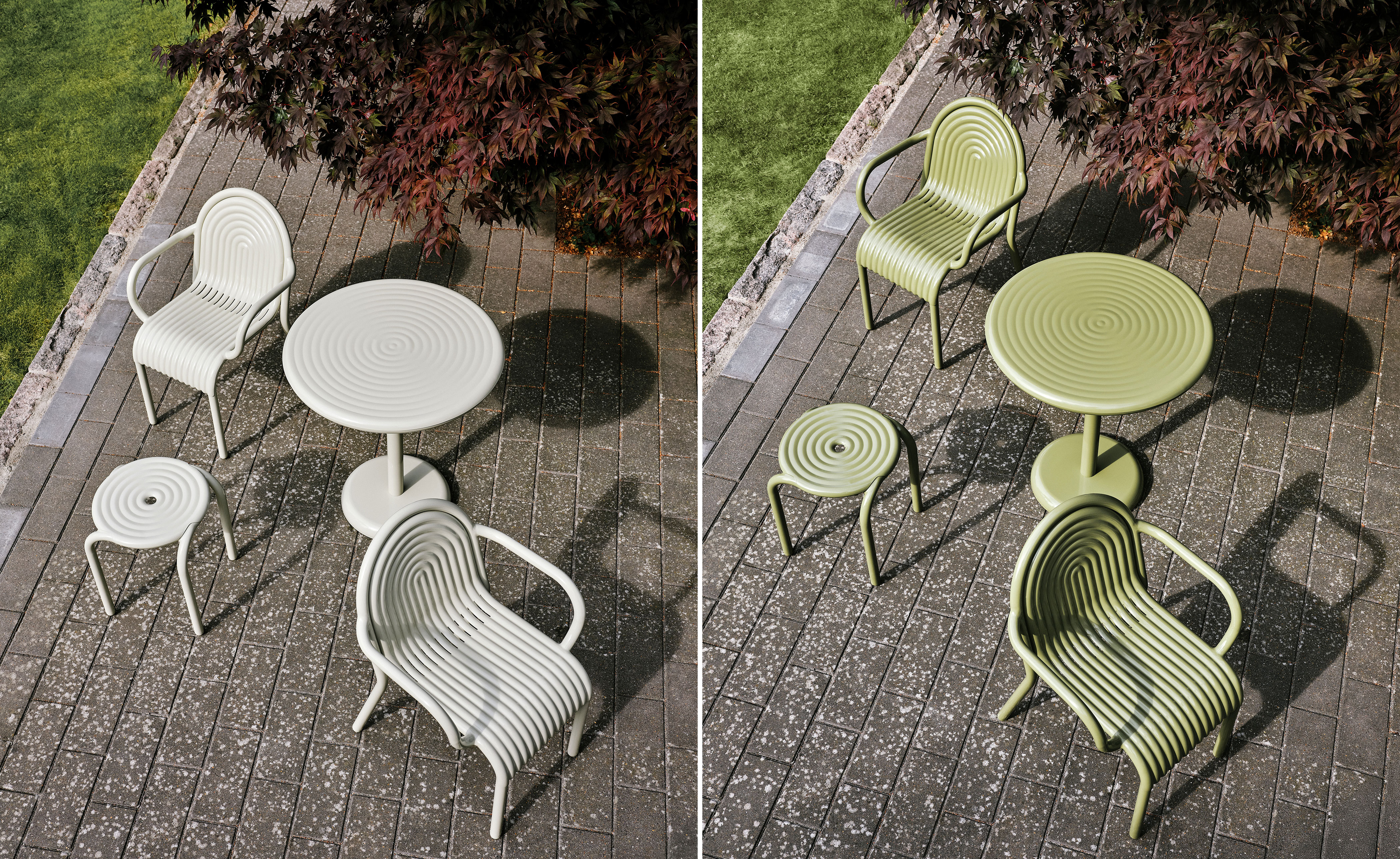 Groove Outdoor Stool Set of 2