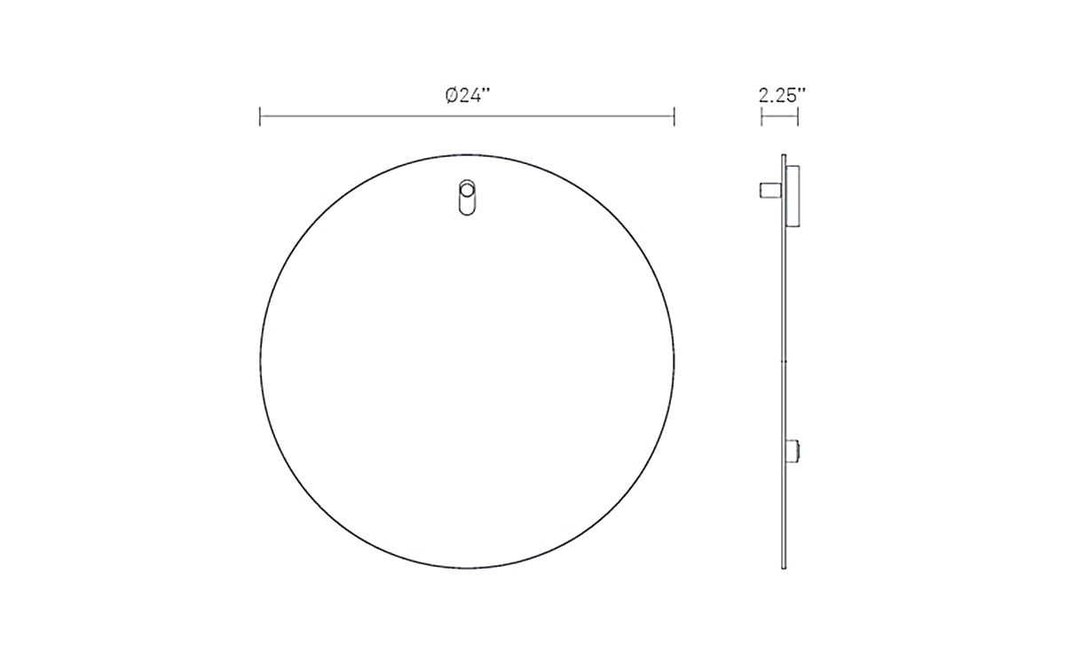 hang 1 round mirror