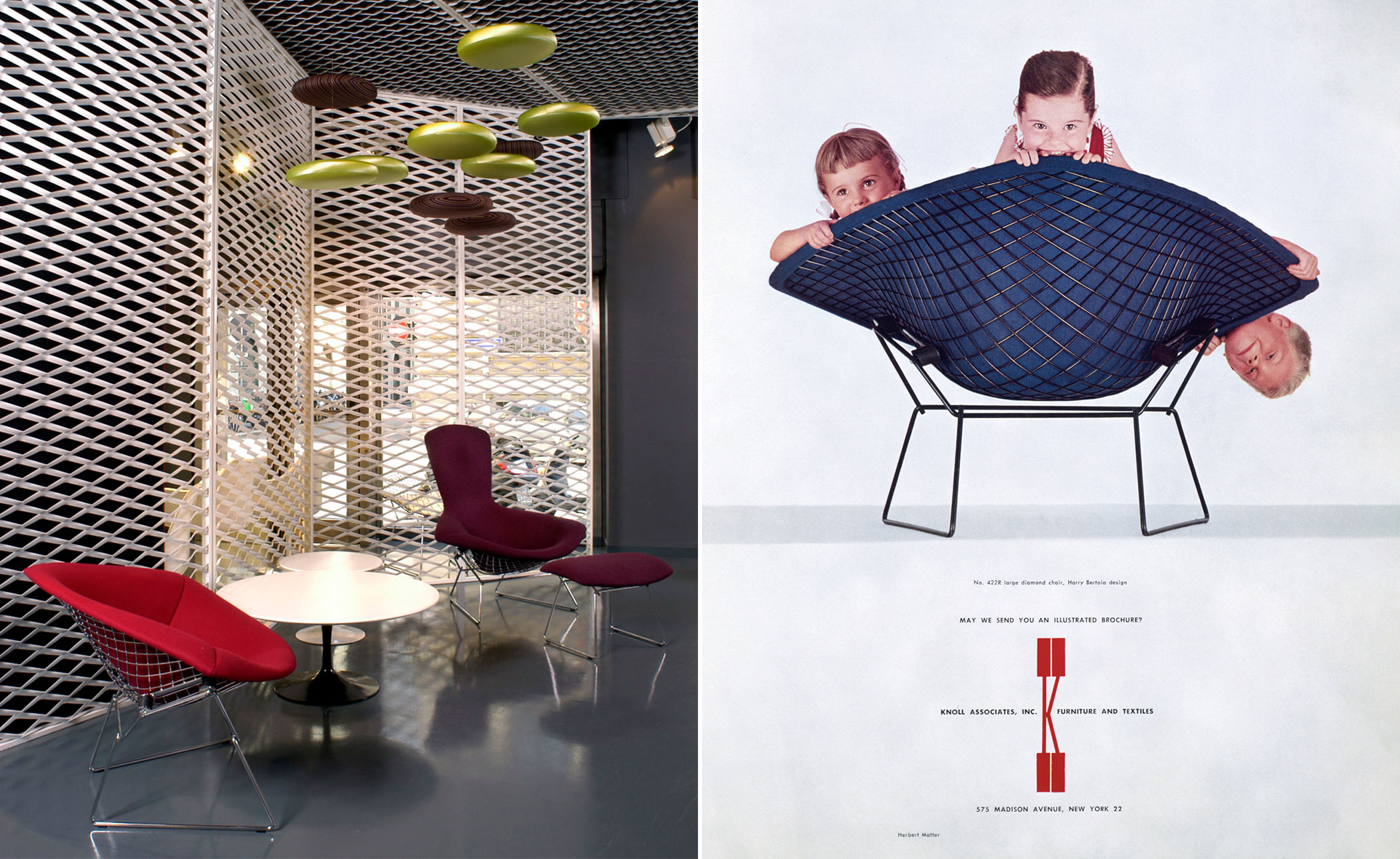 bertoia large diamond chair