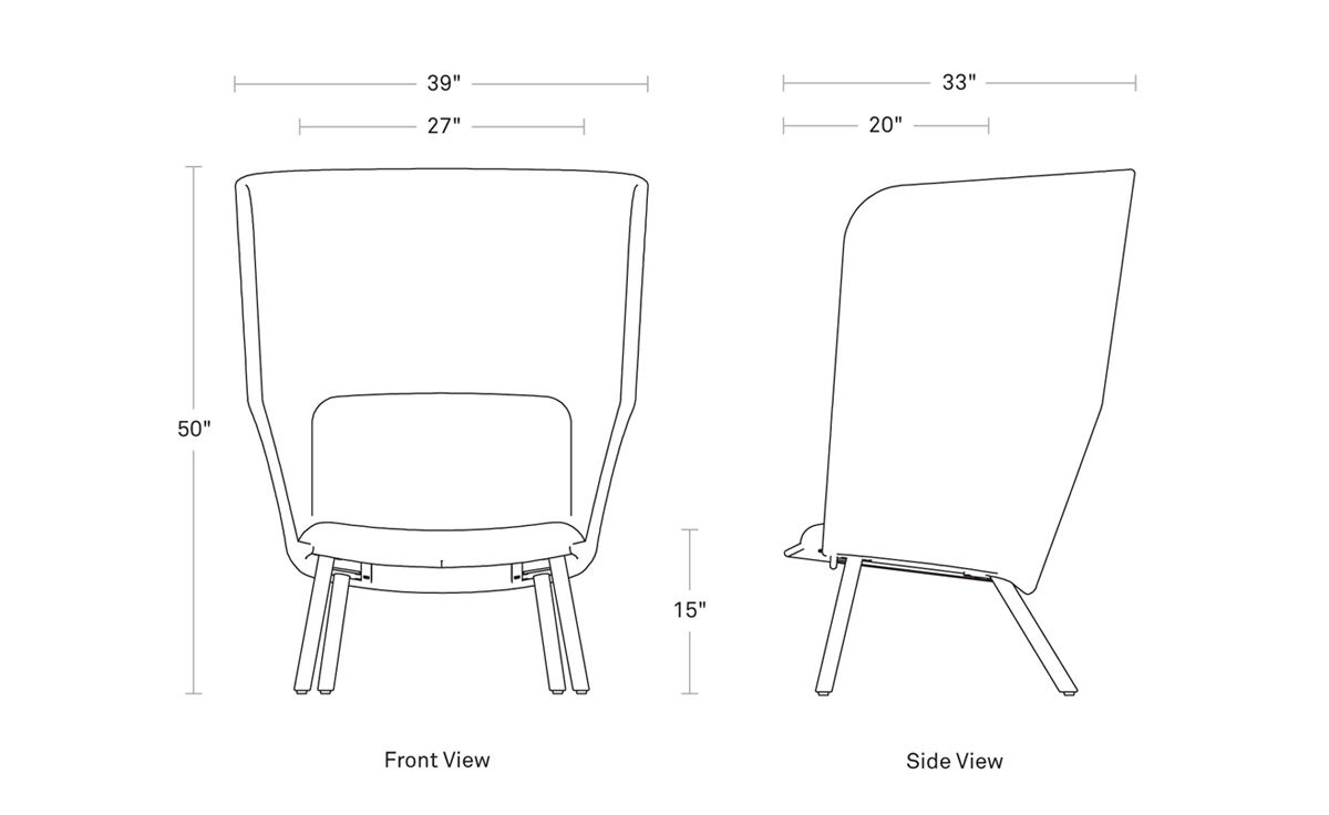 hedge high back lounge chair