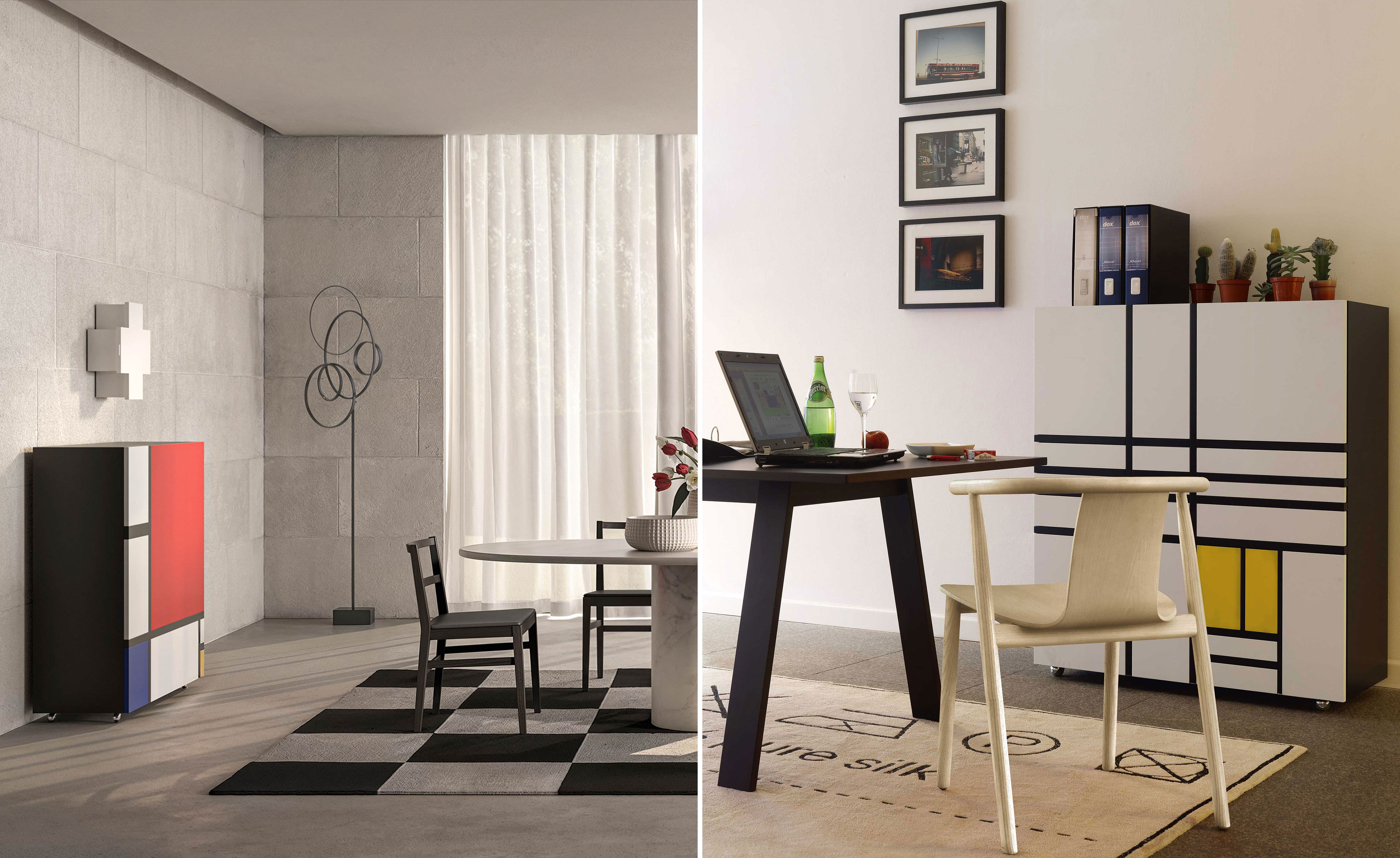 homage to mondrian cabinet