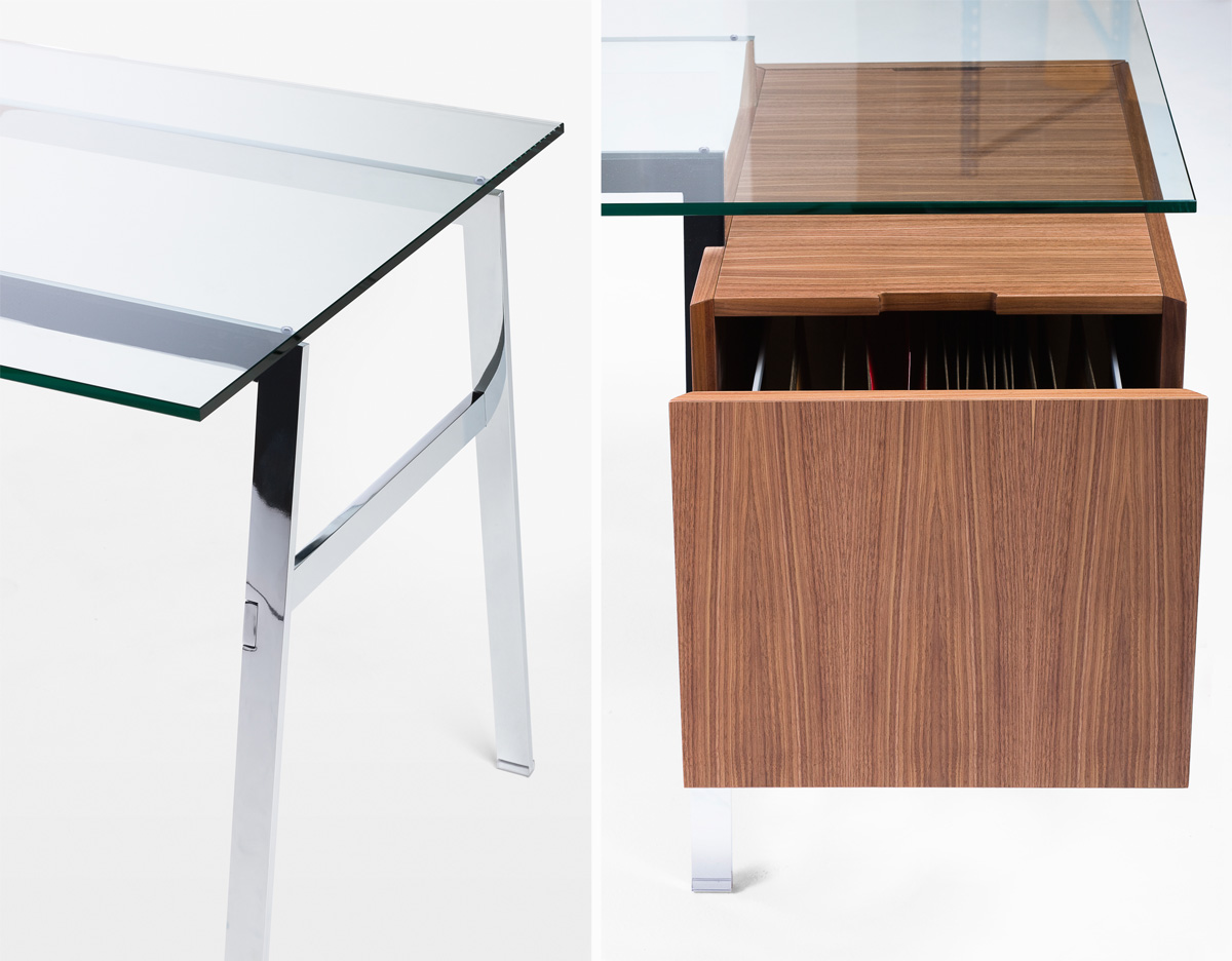 homework 1 desk with glass top