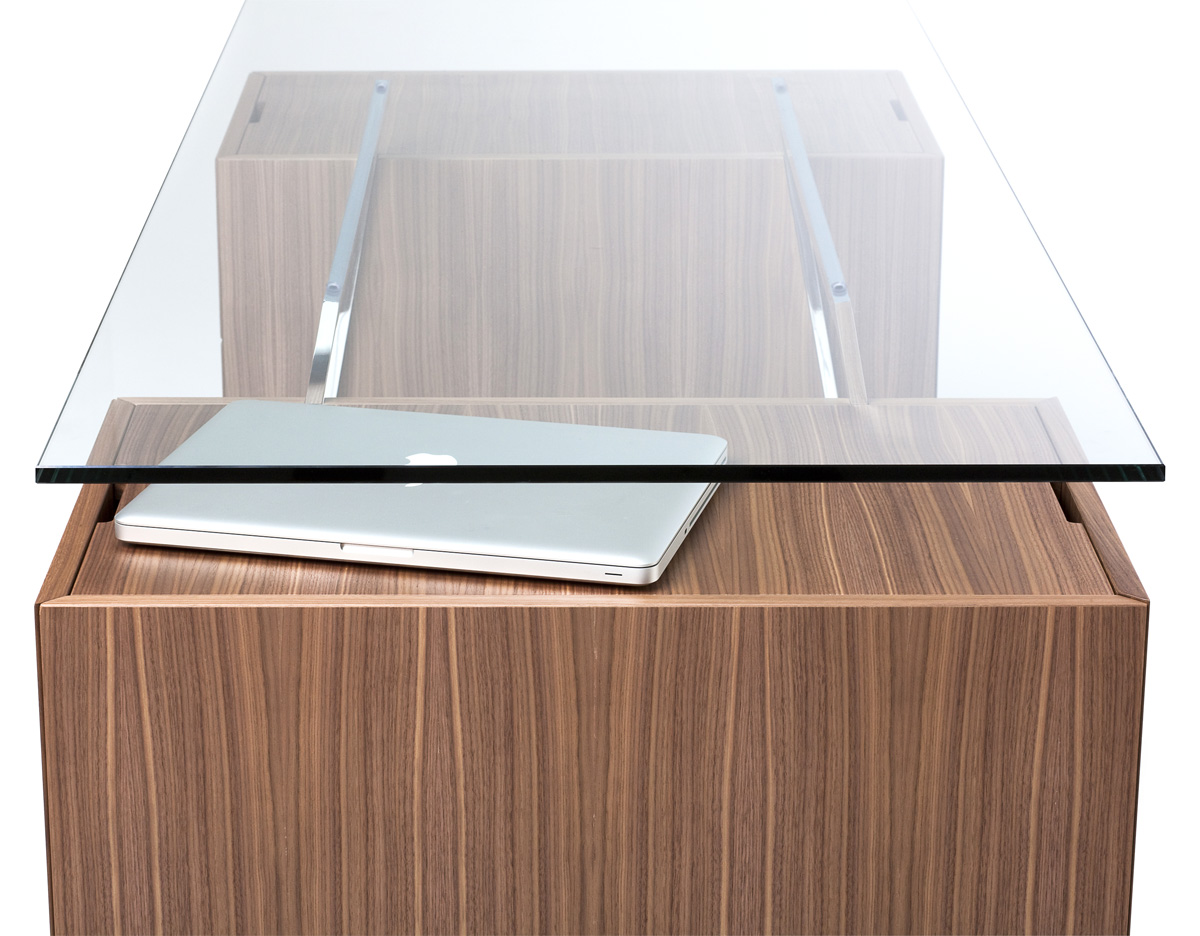 homework 2 desk with glass top