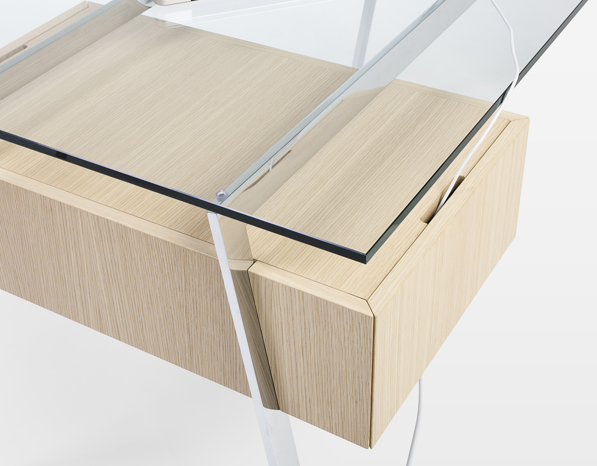 homework 2 desk with glass top