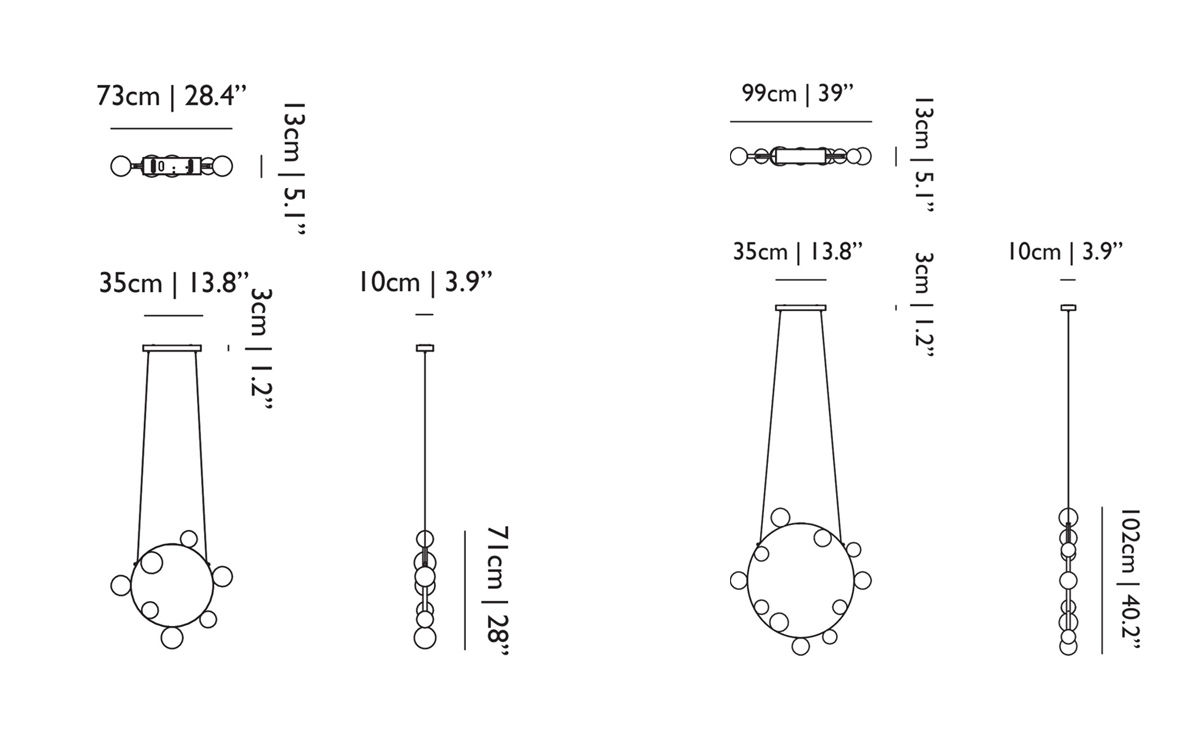 hubble bubble suspension light