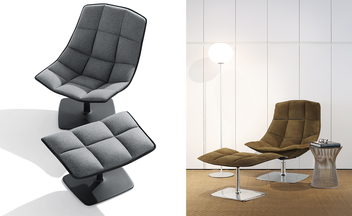 jehs+laub pedestal lounge & ottoman