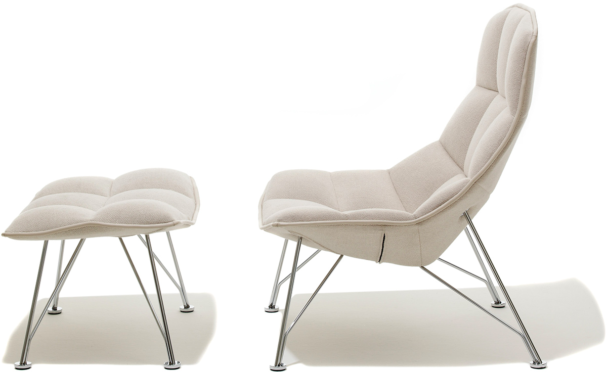 jehs+laub wire lounge chair & ottoman