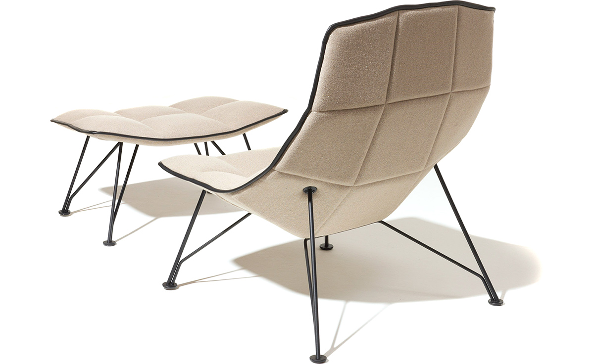 jehs+laub wire lounge chair & ottoman