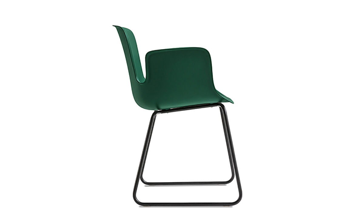 juli plastic armchair with sled base