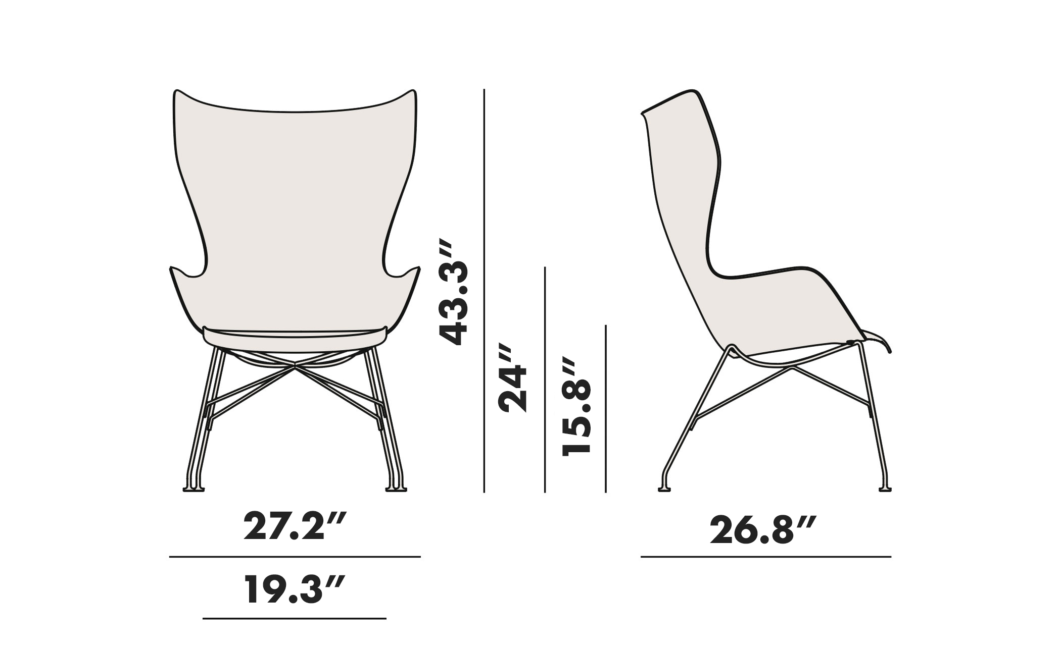 k/wood lounge chair
