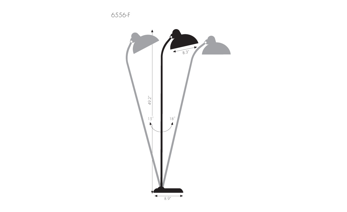 kaiser idell super floor lamp