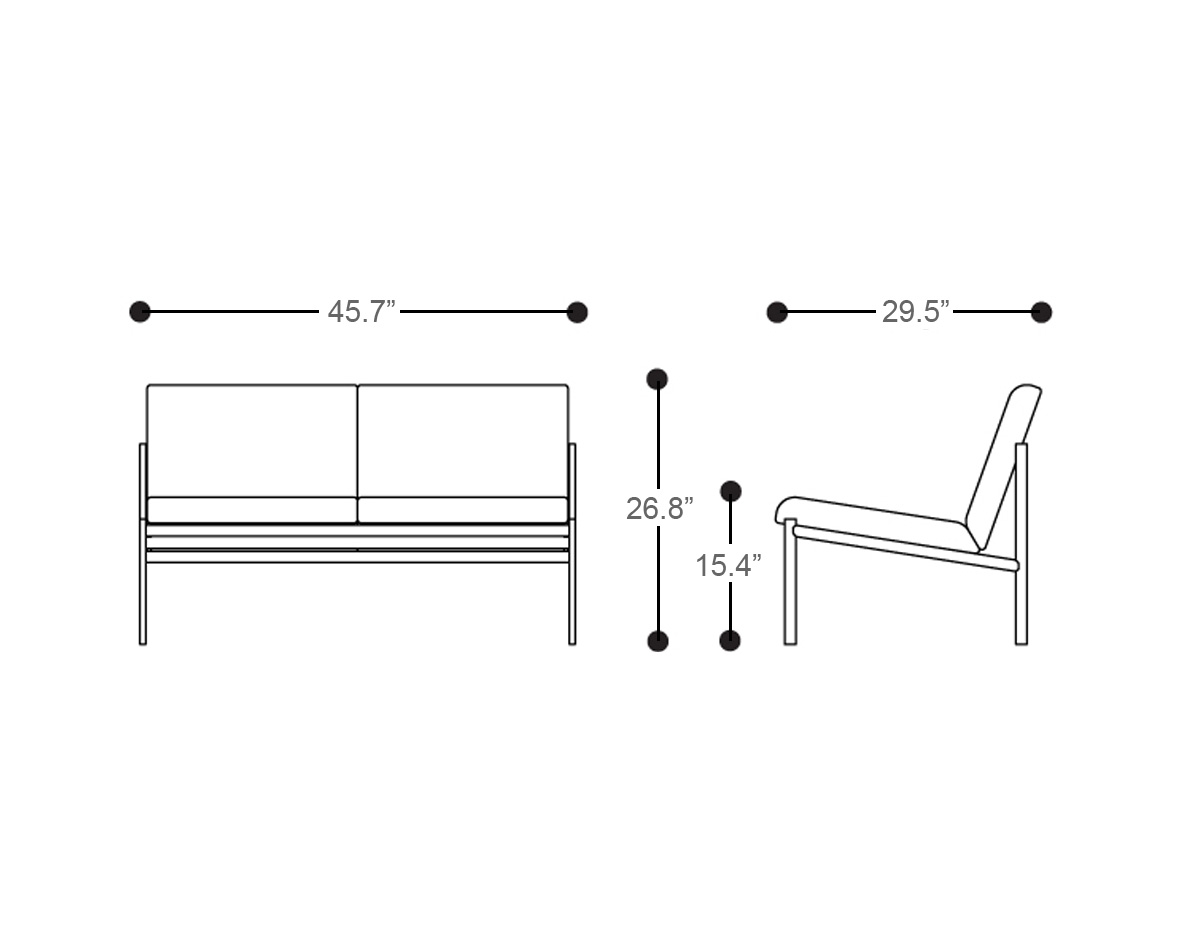 kiki 2-seater sofa
