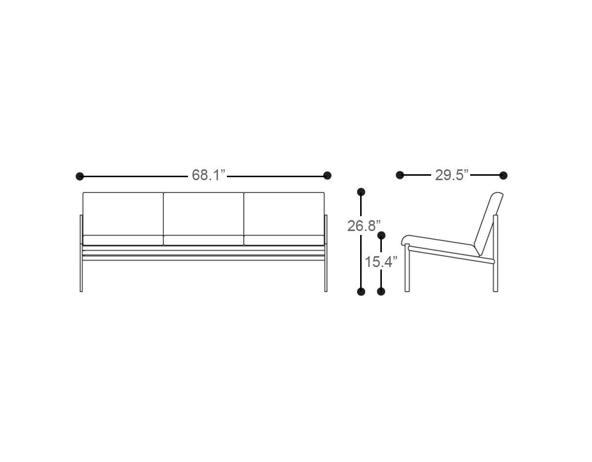 kiki 3-seater sofa