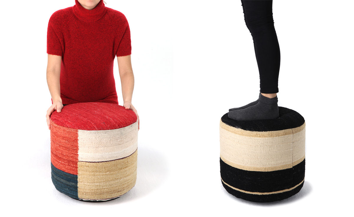 kilim pouf