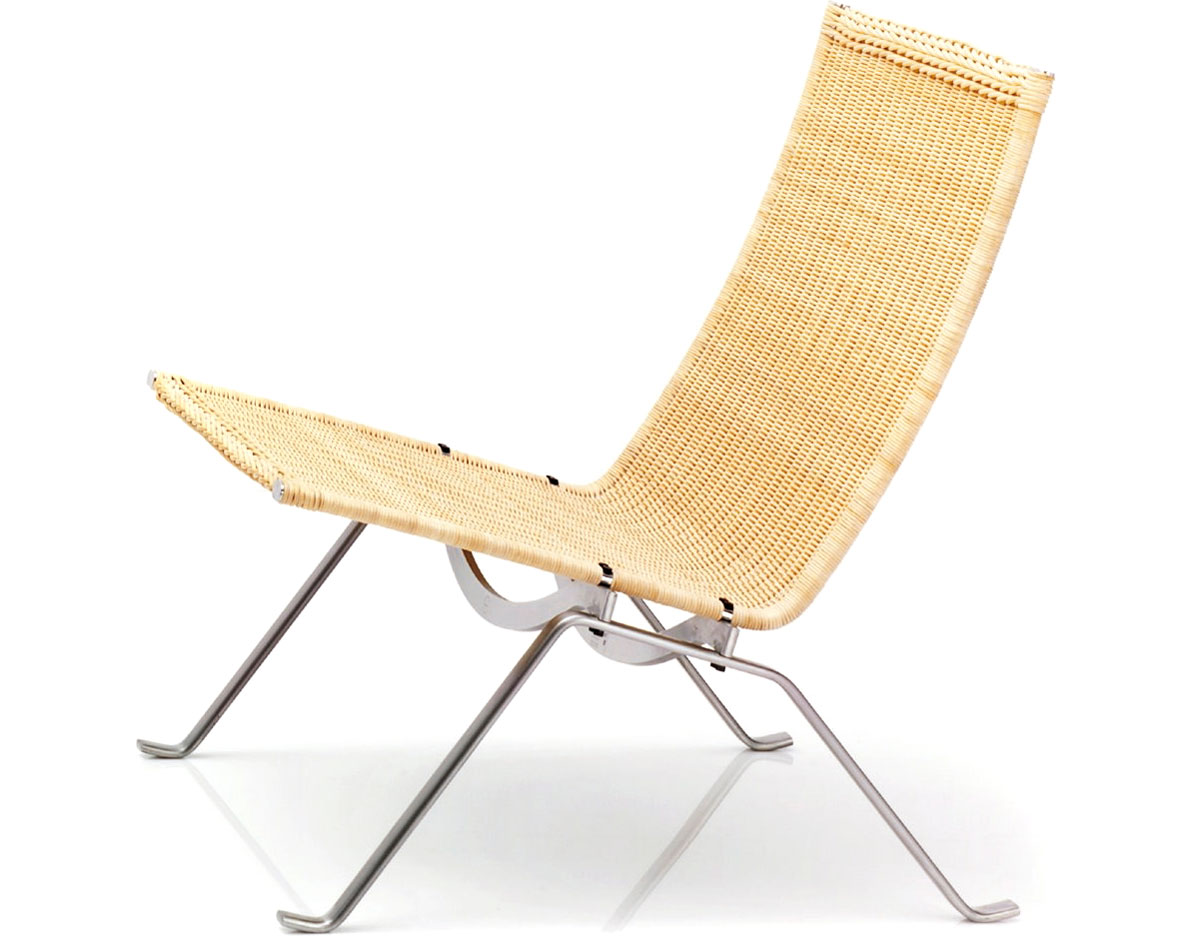kjaerholm pk22 chair in wicker