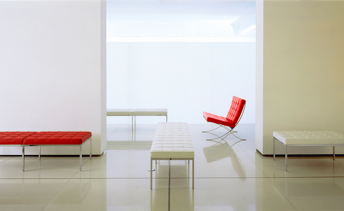 knoll three seat bench