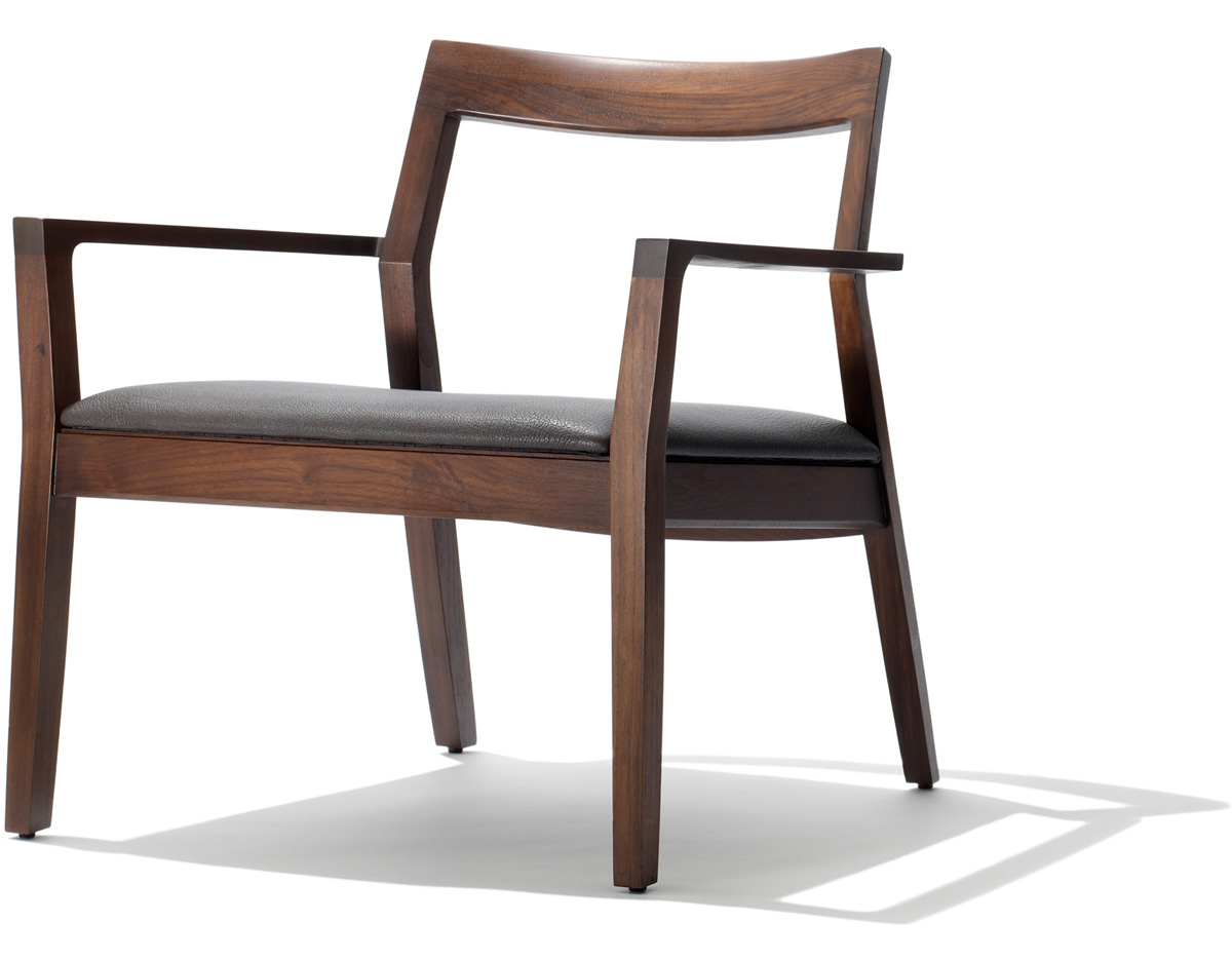krusin lounge arm chair with upholstered seat