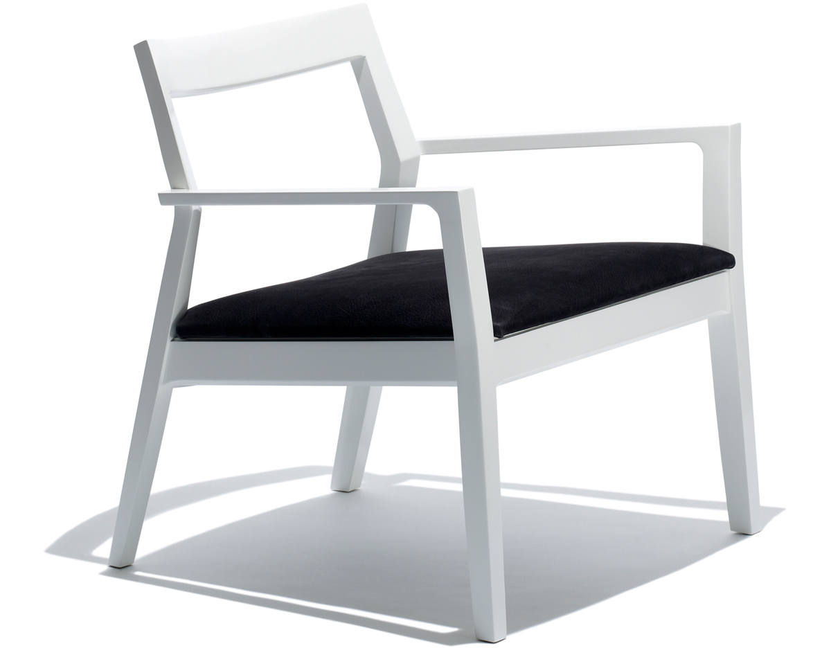krusin lounge arm chair with upholstered seat