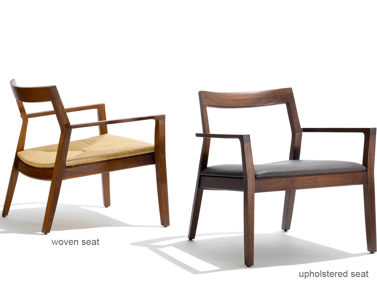 krusin lounge arm chair with woven seat