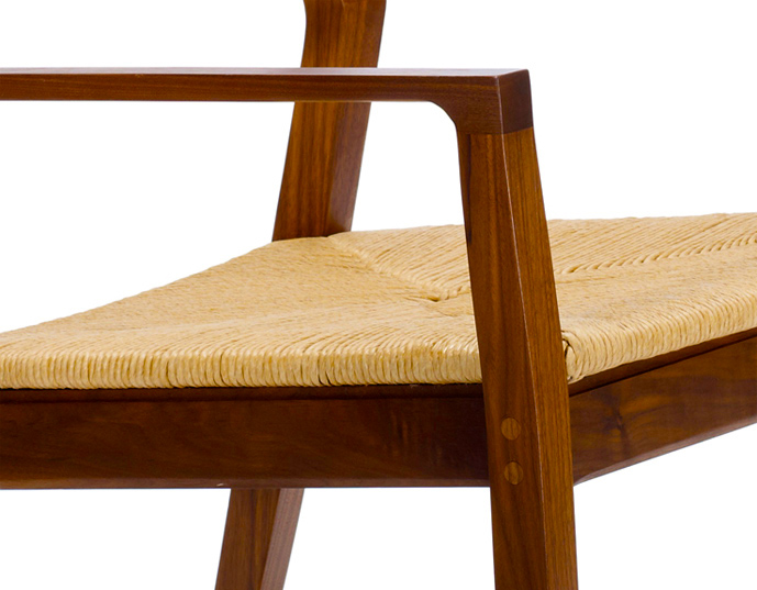 krusin lounge arm chair with woven seat