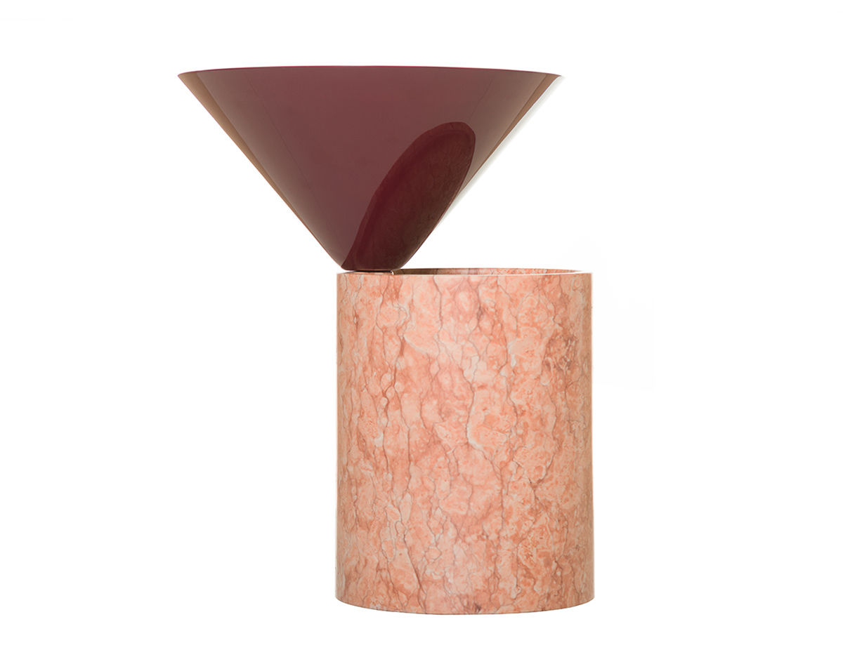 laurel side table in marble 103sm