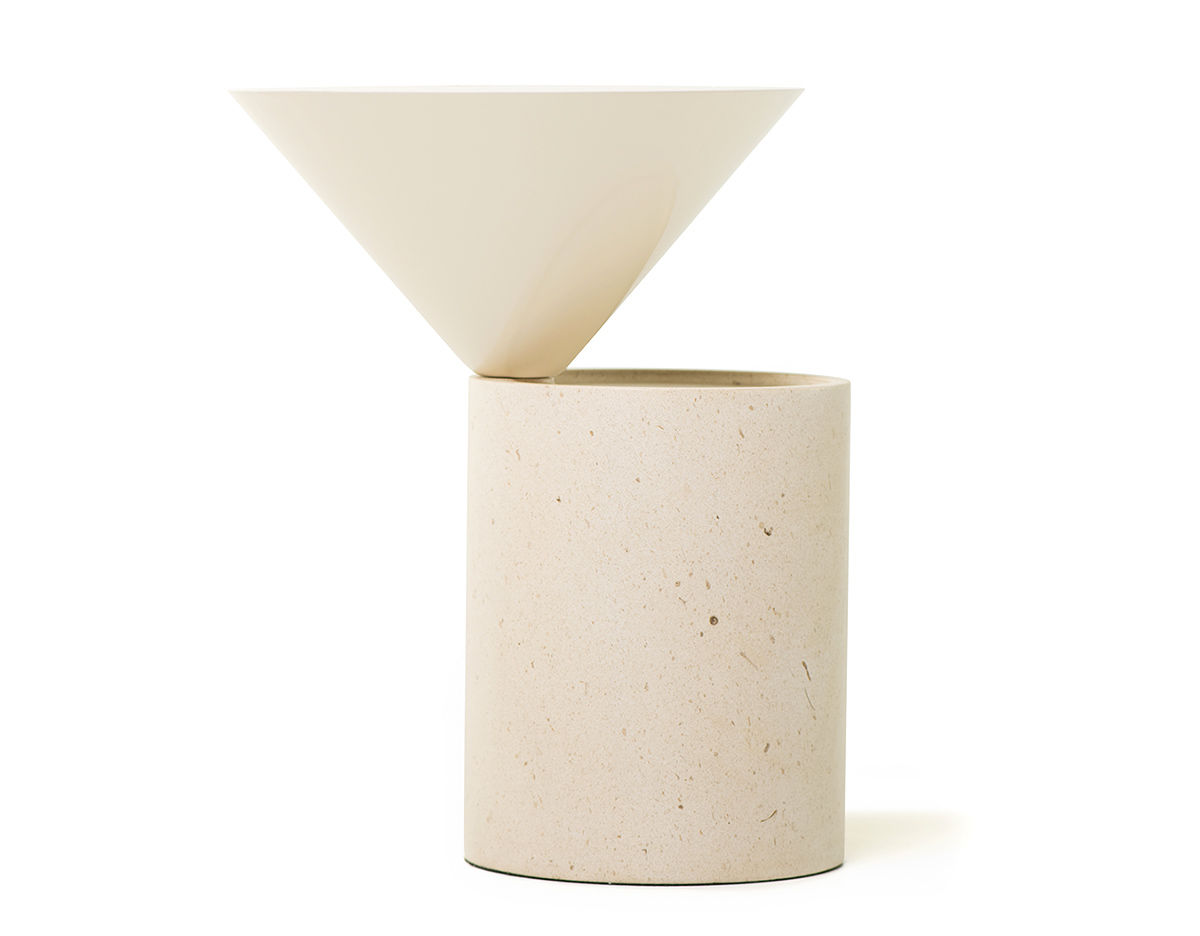 laurel side table in marble 103sm