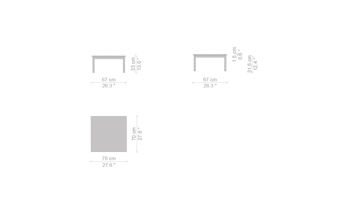 le corbusier lc10-p low table