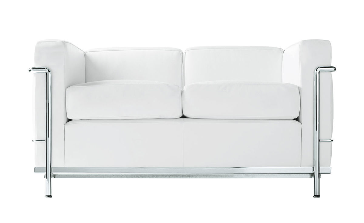 le corbusier lc2 two seat sofa with down cushions
