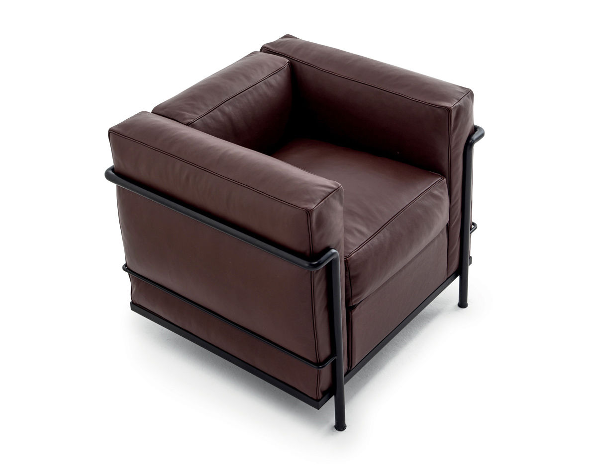 le corbusier lc2 armchair with down cushions