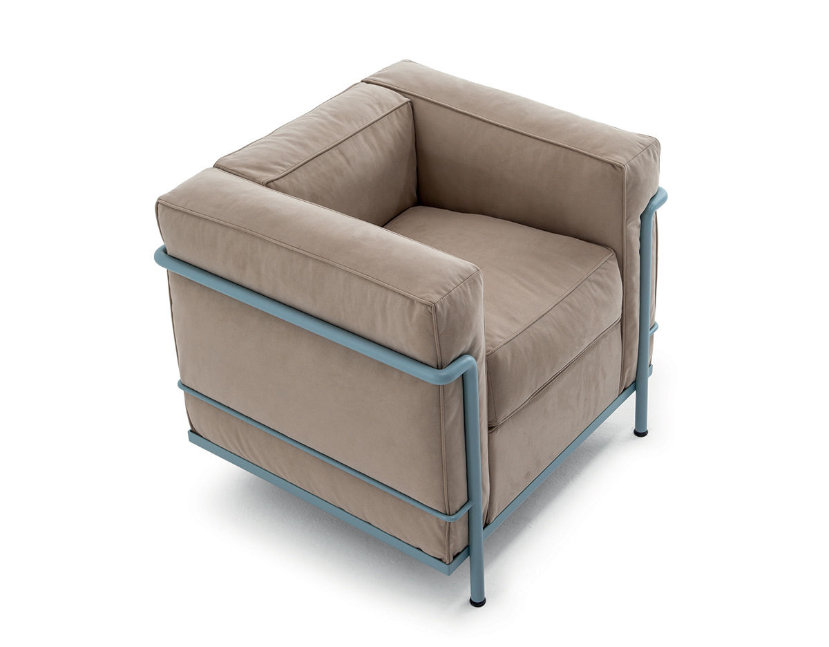 le corbusier lc2 armchair with down cushions