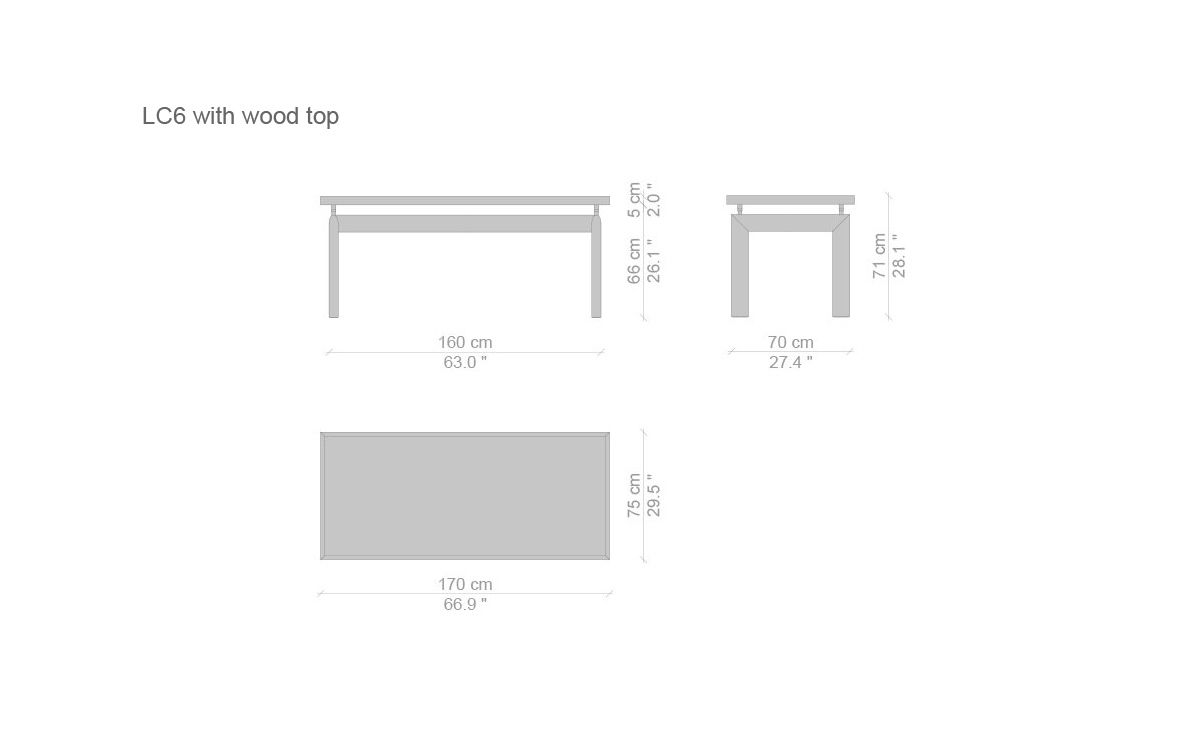 le corbusier lc6 table